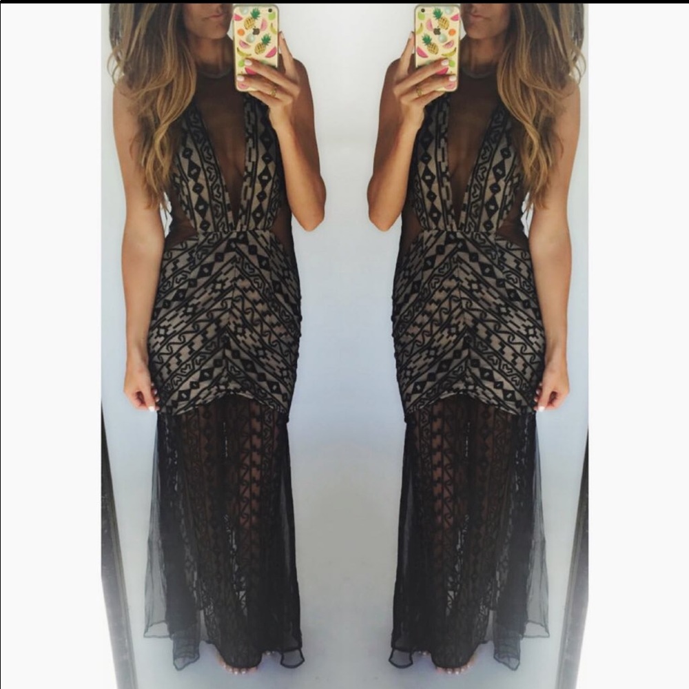Luxxel Black lace dress